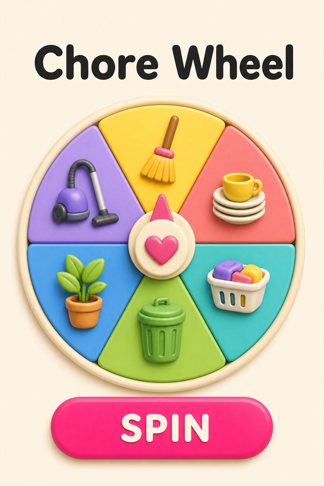 A chore app showing this week's jobs shared out between four people